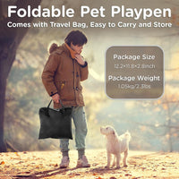 Foldable Pet Kitten Playpen - Brown 03 / Medium(32''×24''×21.5'') - image 2