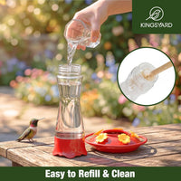 Kingsyard 2-Pack Glass Hummingbird Feeder for Outdoors Hanging - Clear / 1-Pack Feeder - image 2