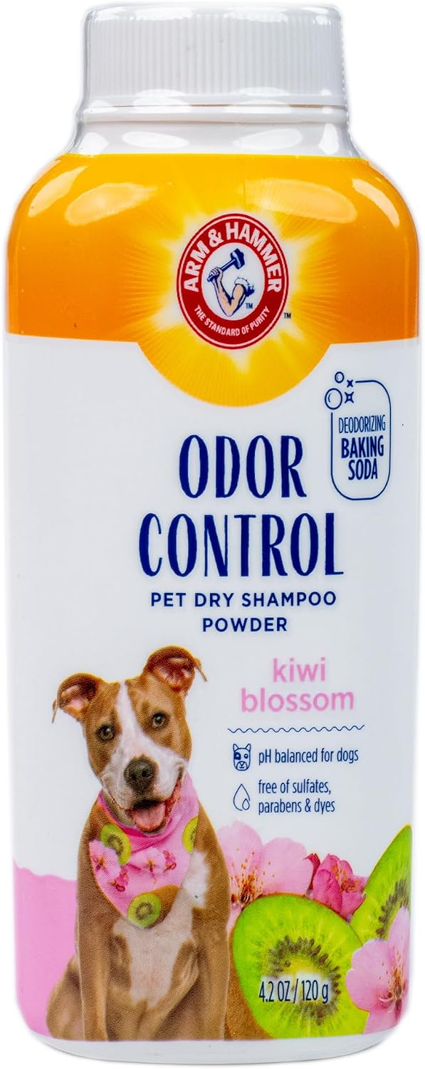 ARM & HAMMER Odor Control Dry Shampoo Powder for Dogs - 4.2 Ounce (Pack of 1)