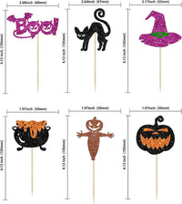 Ephlyn 24 white glitter ghost cupcake toppers for Halloween desserts - view 11