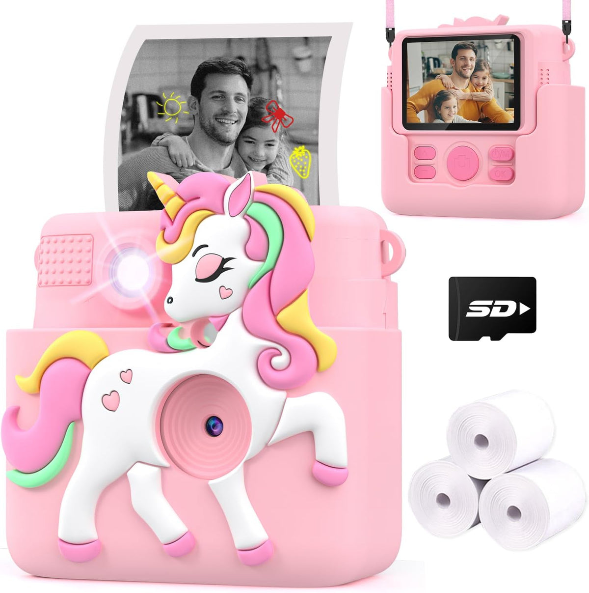 Kids Camera Instant Print - Pink