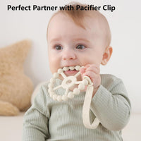 3 Pack Ring Teether Baby Infant Toys, Baby Essentials - Green Blue White - image 3