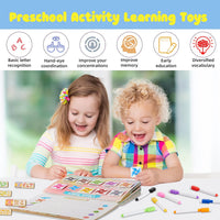Huijing Montessori Preschool Learning Activities Busy Book - Green - image 2