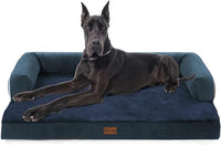 XXL Dog Bed with Bolsters, Orthopedic Dog Beds for Extra Large Dogs, Waterproof Memory Foam Dogs Beds XLarge with Removable Washable Cover, Nonskid Bottom (XX-Large,Navy Blue)