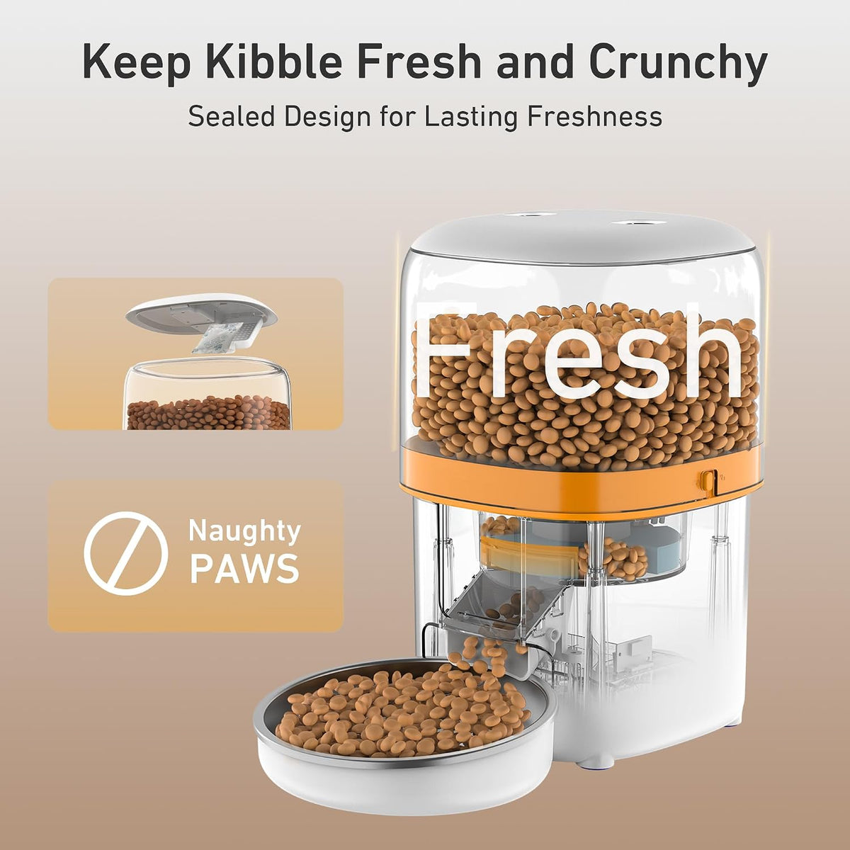 Automatic Cat Feeder, Over 180-day Battery Life - 3L-White / Basic - image 4
