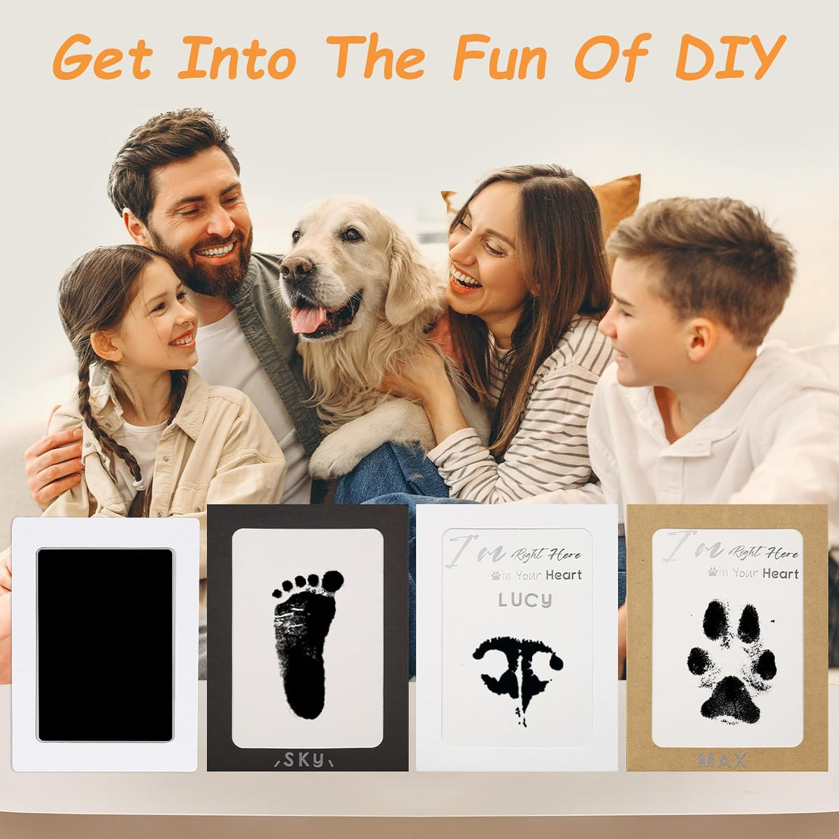 Inkless Paw Print Kit, Dog Paw Print Kit, Dog Nose Print Kit - Black / Medium-Large 4 Pack - image 4