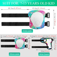 Toddler Kids Bike Helmet Set with Knee Elbow Pads - Pinkbluegreen/Colorful / Medium: 21.7"-22.8"/55-58cm - image 4