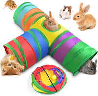 Bissap Collapsible Rabbit Tunnel - Large / Rainbow