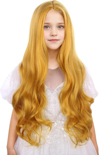 DUDUWIG long black wavy curly middle part wig for kids with wig cap - view 9
