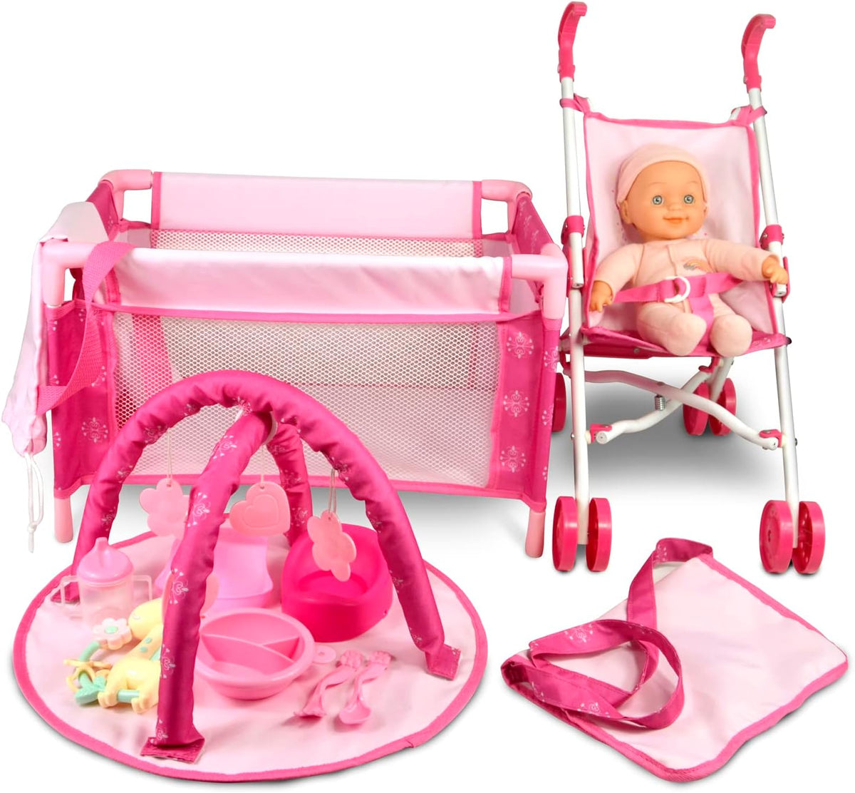 Anivia Stroller Toy Collection Doll Stroller Baby Doll Accessories - DB002A-PINK