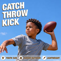 Blu Jay 9.5 inch brown foam football for kids - view 2