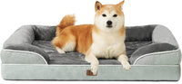 EHEYCIGA Orthopedic Dog Beds Large Sized Dog - Greyish Green / 36.0"l X 27.0"w X 6.5"th