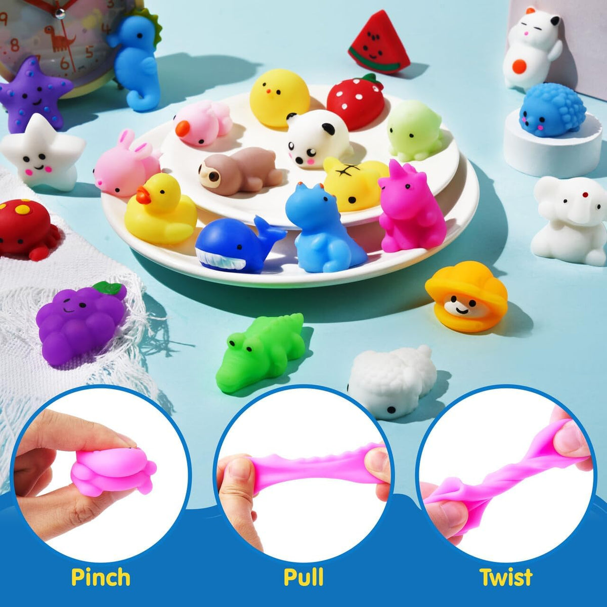 JOYIN Mochi Squishy Toys Set, Random 25 Pack Mini Squishy Mochi - 50 - image 2