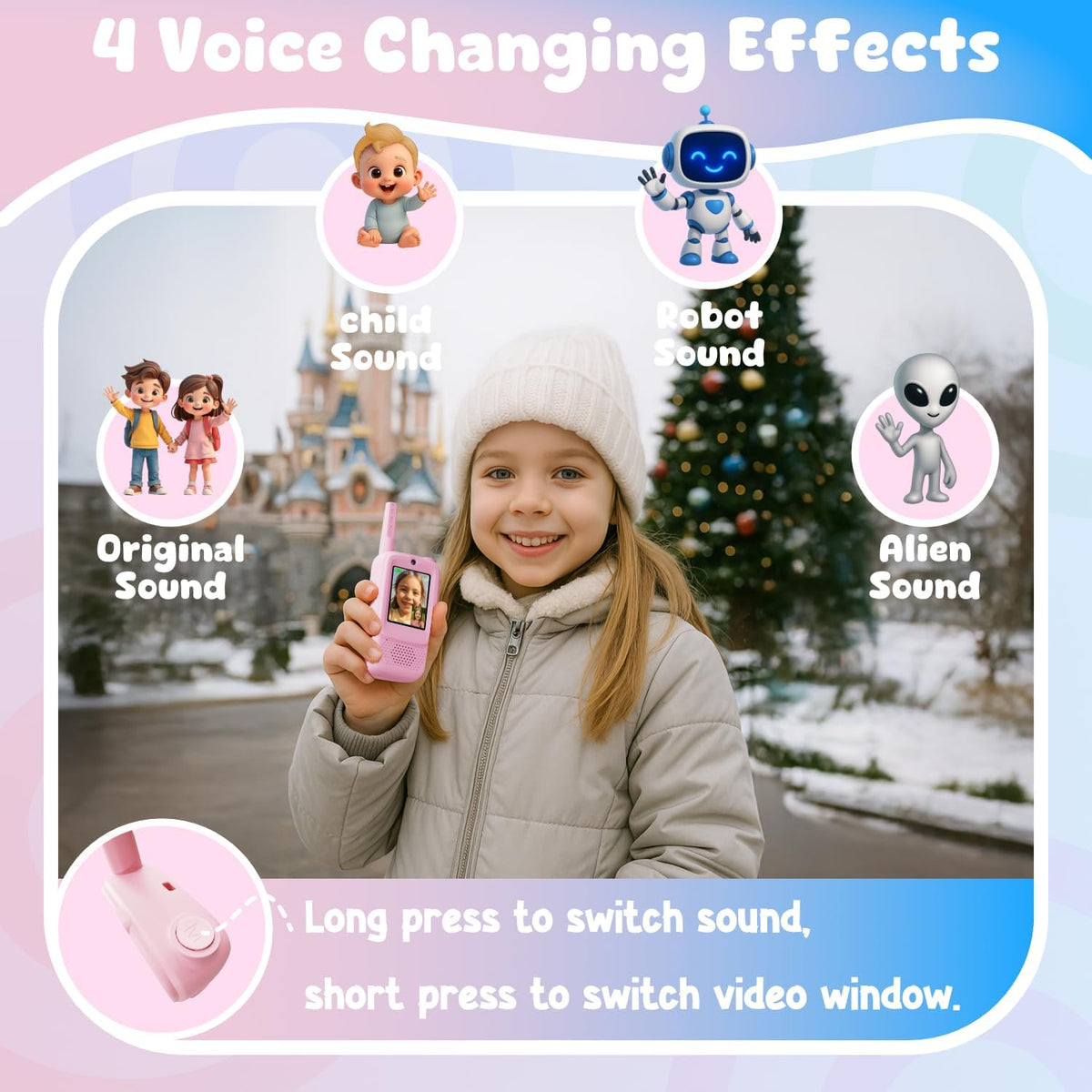 Video Walkie Talkies for Kids - Pink/Pink - image 2