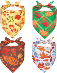 PUPTECK Dog Cooling Bandanas 4pcs Outfit - Orange Yellow / Large (24"x17"x17")
