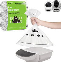 90 Pack Cat Litter Box Robot Model 5/4/3 Waste Bags - White / 1 Count (Pack of 90)