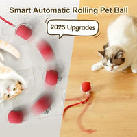Interactive Pet Chase Toy - Rechargeable, Motion Ball, Self-Moving Kitten Toy for Indoor Interactive Playing, Smart Cat Rolling Ball