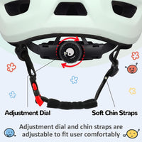 OUWOER toddler and kids bike helmet with vents and adjustable dial - view 27