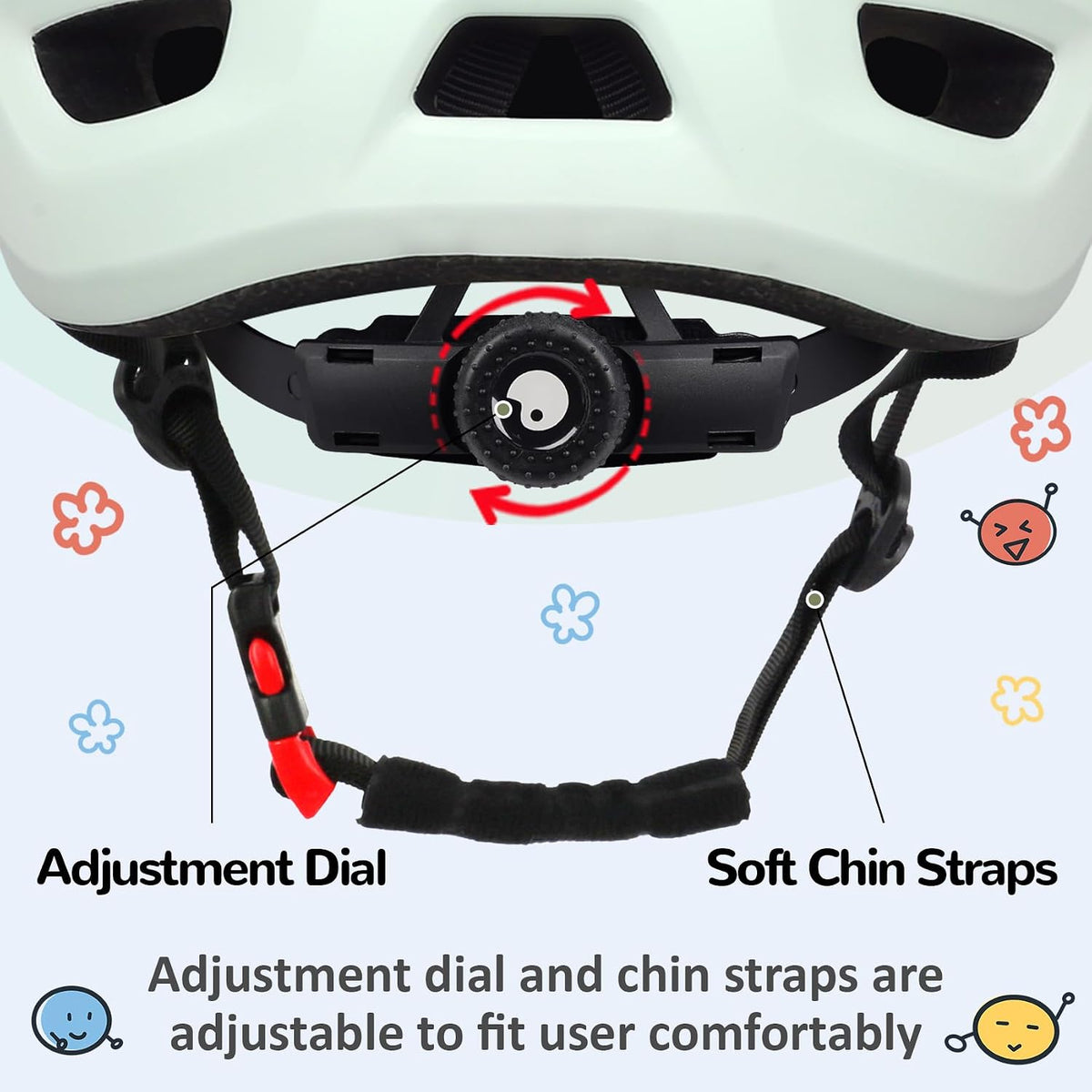 OUWOER toddler and kids bike helmet with vents and adjustable dial - view 27