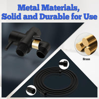 Dog Shower Attachment Metal - Black / 1/2" Indoor Shower Diverter - image 4