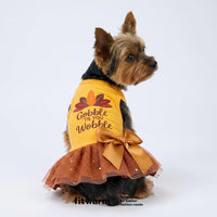 Fitwarm Halloween Skeleton Dog Dress - XX-Small / Gobble 'til You Wobble - image 2