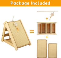 Cat Sisal Scratching Ramp Cats Scratching Post Kitten Scratcher Ramp Sisal Scratcher Posts for Indoor with Cat Teaser