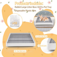 Large Rabbit Litter Box for Cage - 【Plastic】 - image 2