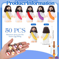 Sumind 50 Pcs Little Jesus Figures Original Design - Colorful - image 2