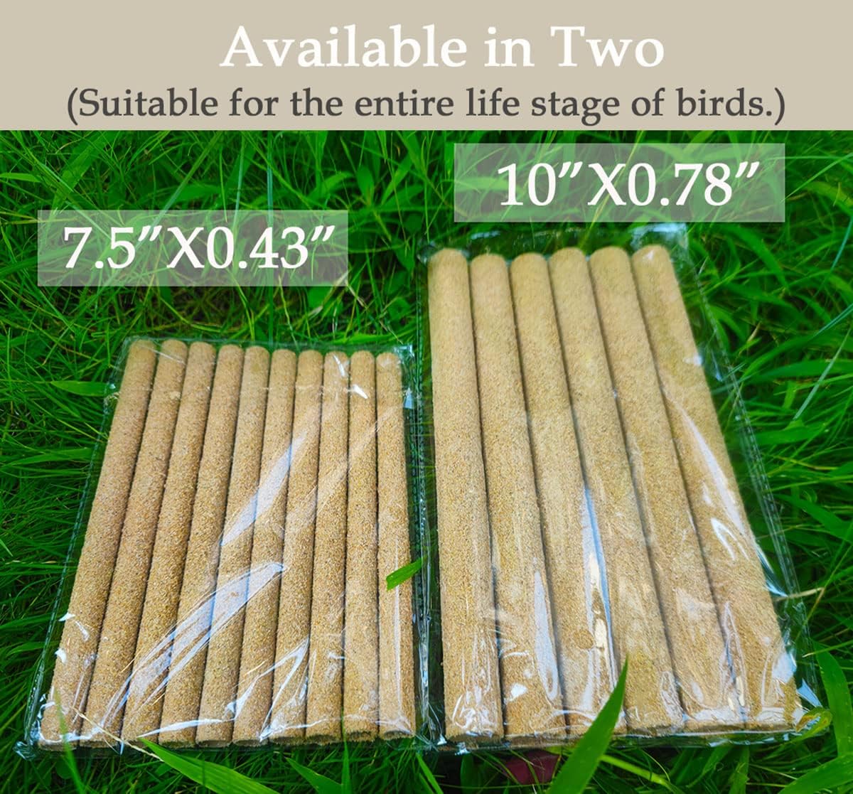 20Pcs Sand Perch Covers for Bird - Yellow / 40pcs 7.5" x 0.43" - image 4