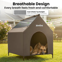 Zooba Large Dog House Outdoor - Brown / X-Large: 48 inch - image 4
