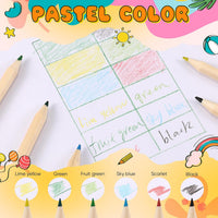 Faccito mini colored pencils bulk pack, small paper boxes of 6 short wooden pencils - view 17