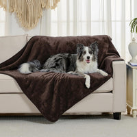 Soft Waterproof Blanket for Bed Couch Sofa - 60x80 inches / Brown - image 2