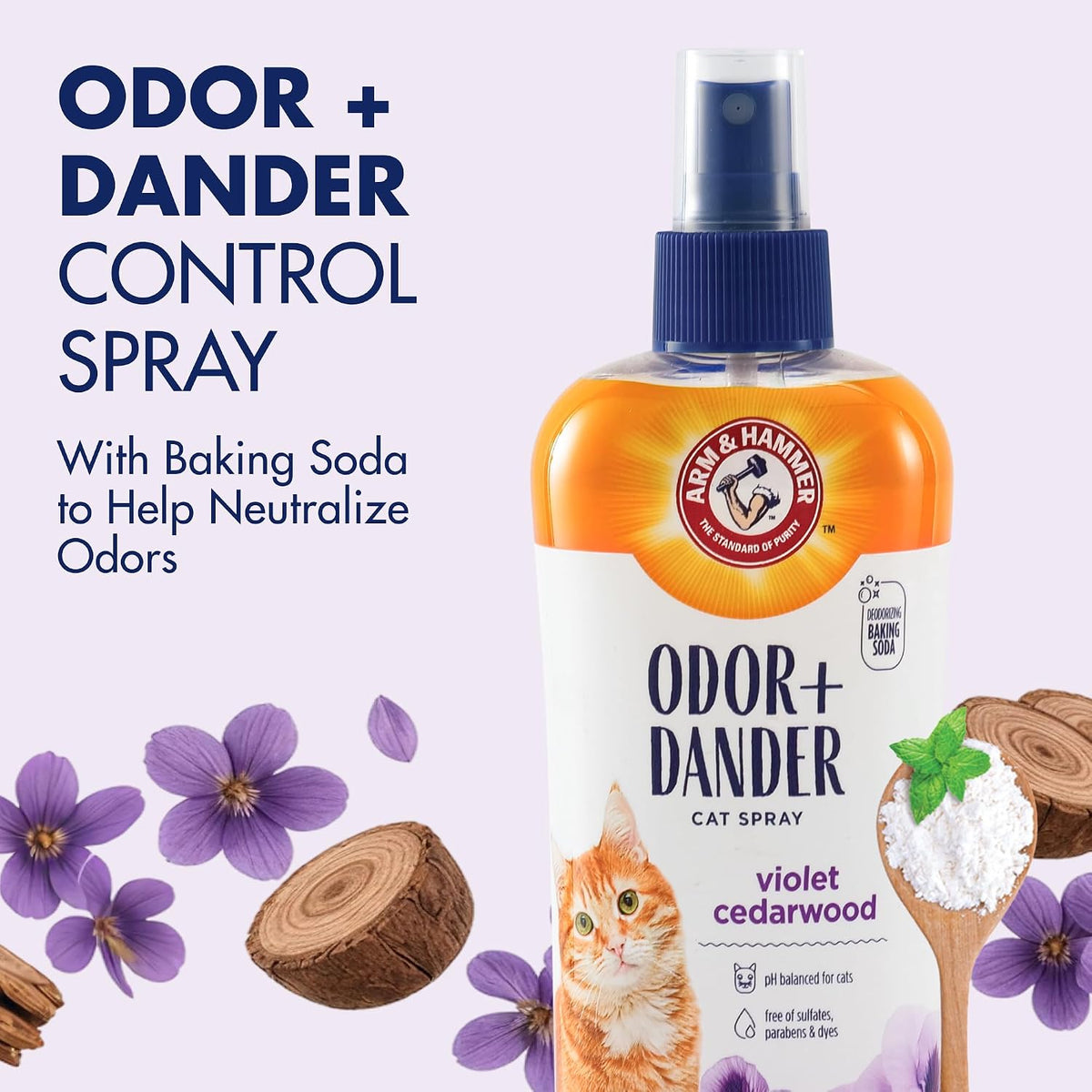 Arm & Hammer Cat Odor Control Spray, Violet Cedarwood - image 2