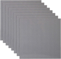 LVHERO 8 Pack Classic Baseplates Building Plates for Building Bricks - Gray / 16
