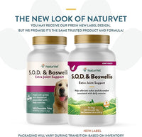 NaturVet S.O.D. & Boswellia Extra Joint Support Dog Supplement – Dog Hip Supplement – Helps Alleviate Aches, Pain – for Dog Flexibility, Healthy Joint Function – 500 Ct. Chewable Tablets