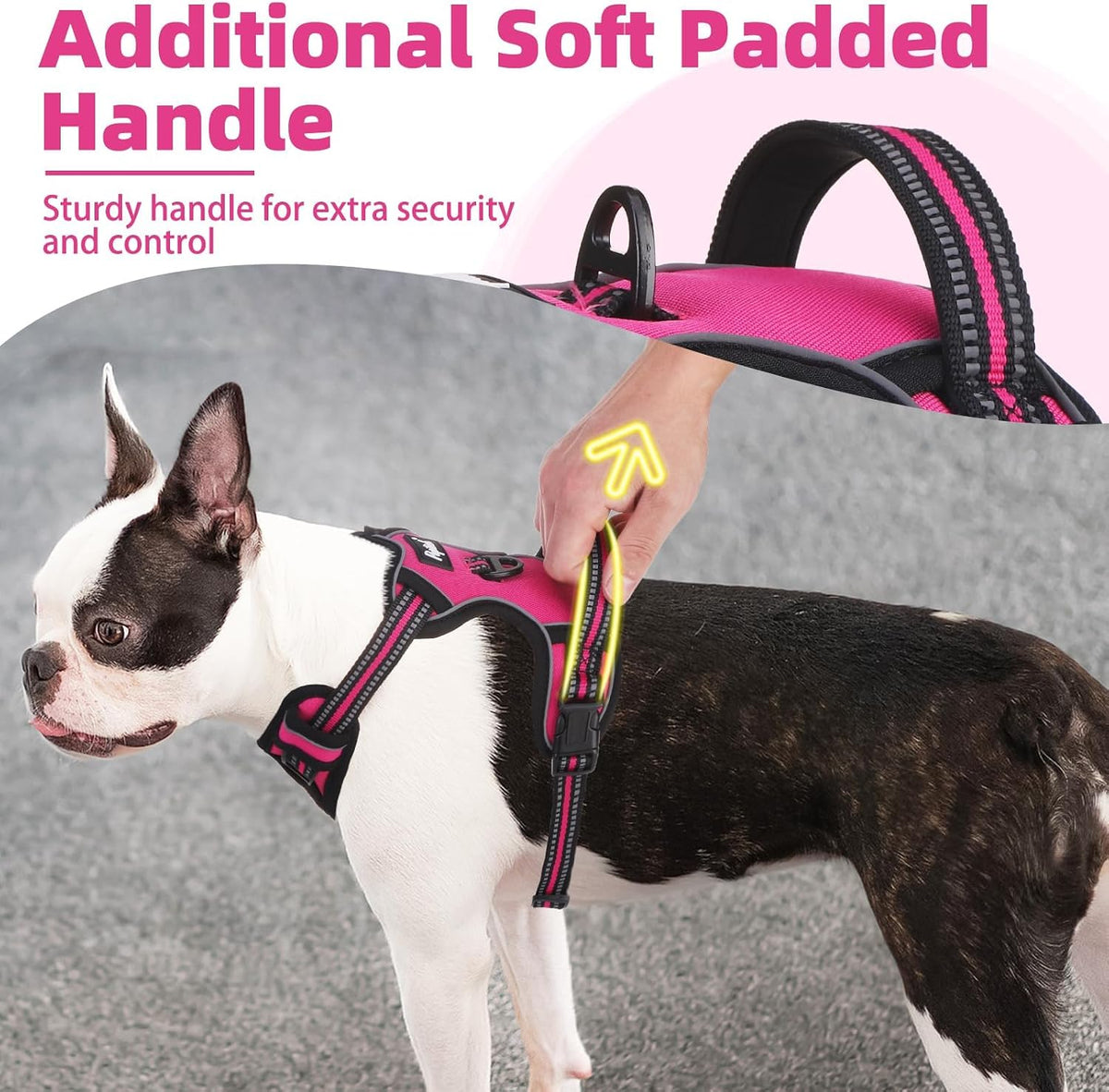 PUPTECK No Pull Halloween Dog Harness for Large - Fuschia / X-Large / Harness Only - image 2