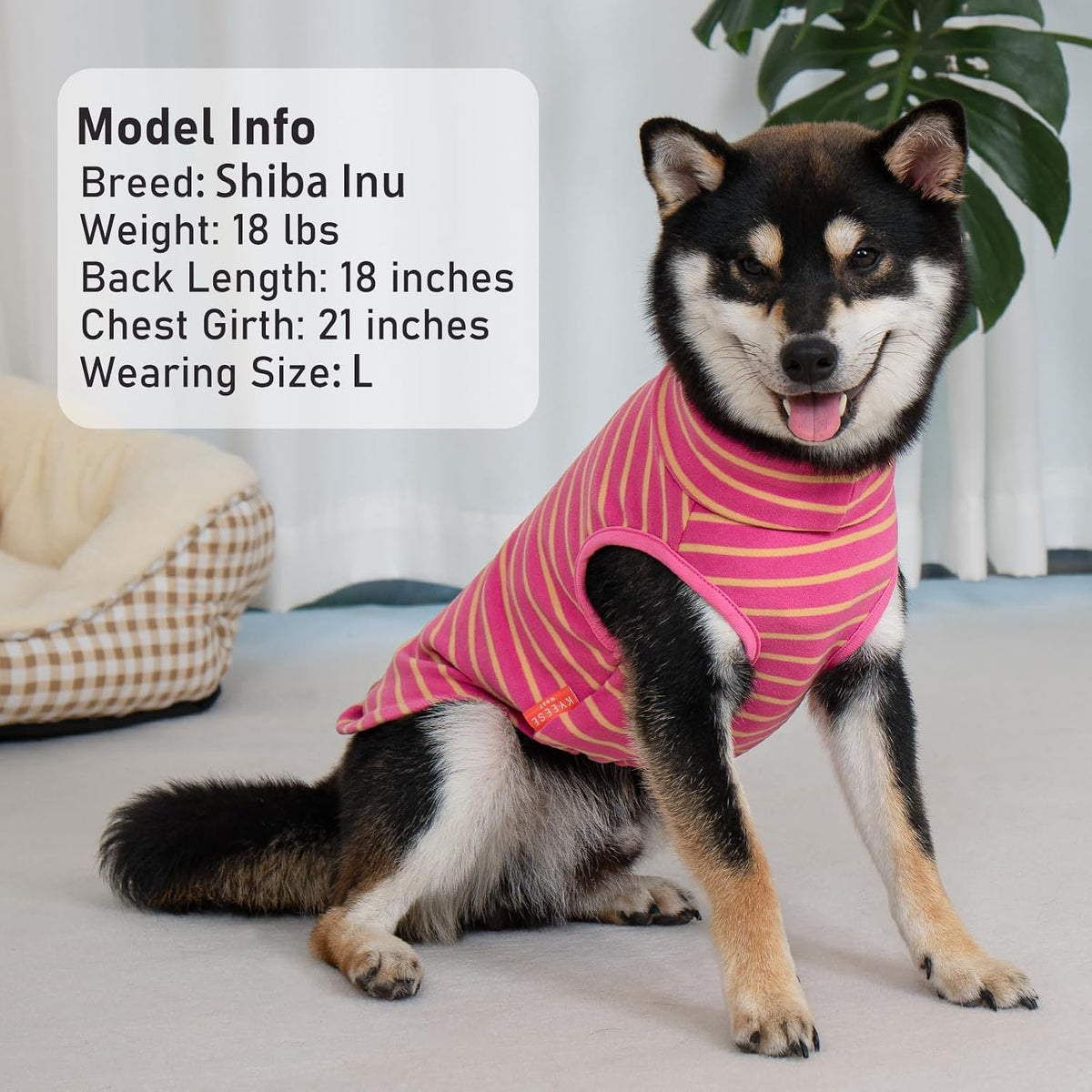 KYEESE 2Pack Dog Sweater for Small Dogs Soft Pet Coats Fleece - 8# Pink+Pink Stripe / Large (12-18lbs) - image 3
