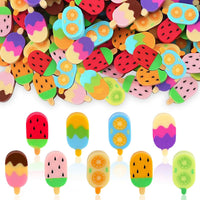 JUNEBRUSHS 150Pcs Fall Mini Erasers - Ice Cream Style