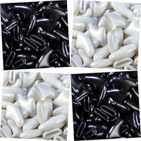 zetpo 80 pcs Cat Claw Covers | Cat Nail Caps | with Adhesives and Applicators (XS, Black, White)