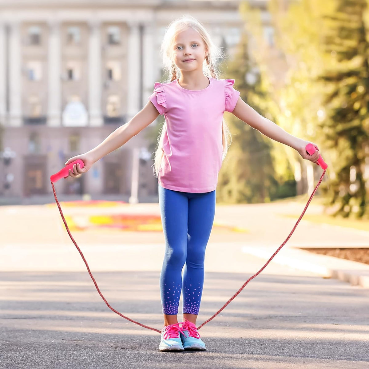 Honoson 100 pack of multicolor kids jump ropes with plastic handles - view 14