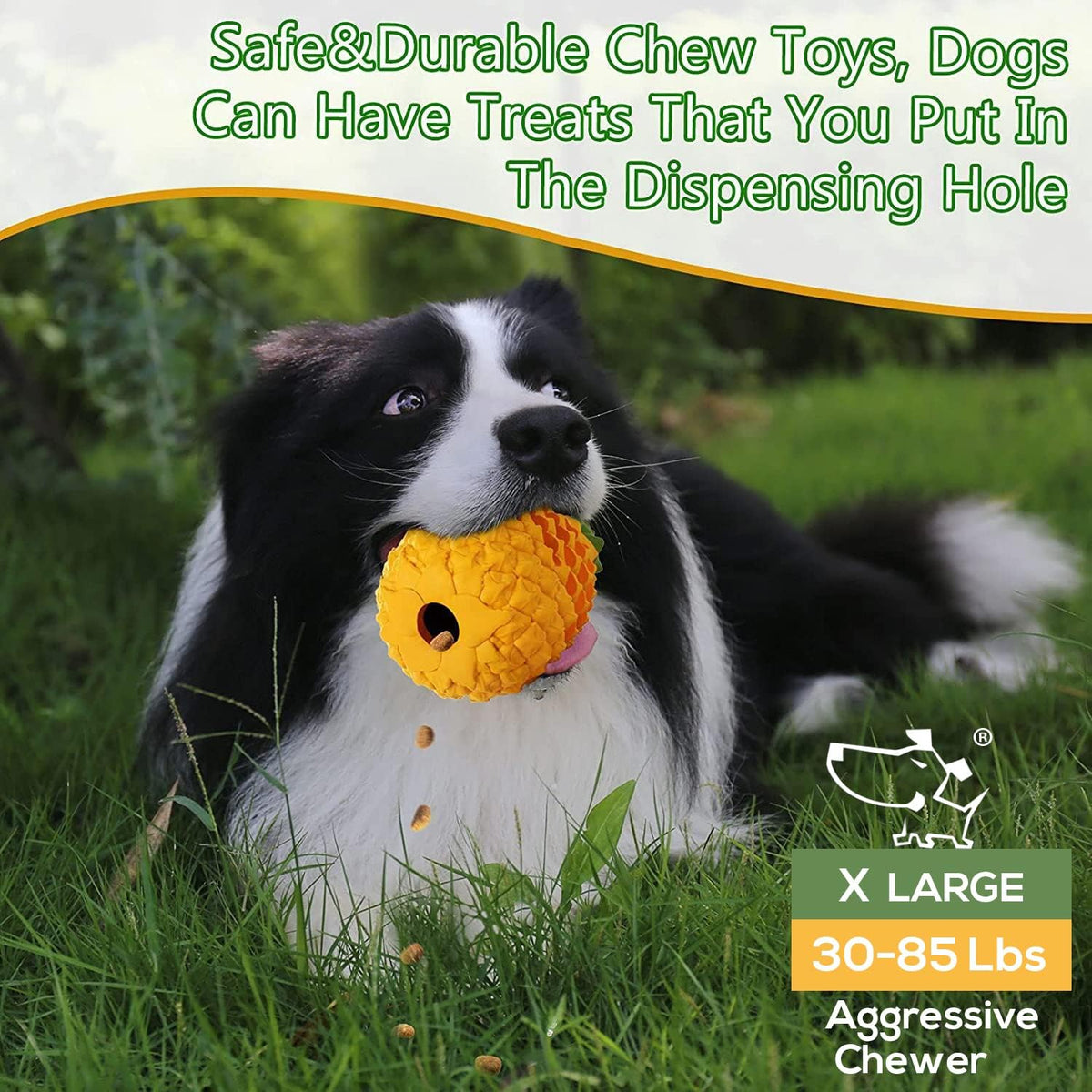 Indestructible Pineapple Dog Toy - 7.1 In - image 4