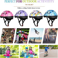 Lamsion Adjustable Kids Bike Helmet with Knee Elbow Wrist Pads - Blue - image 3