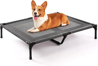 petizer XL Elevated Dog Beds for Large Dogs 48x36x9'' - 36"L x 30"W x 9"H / Black