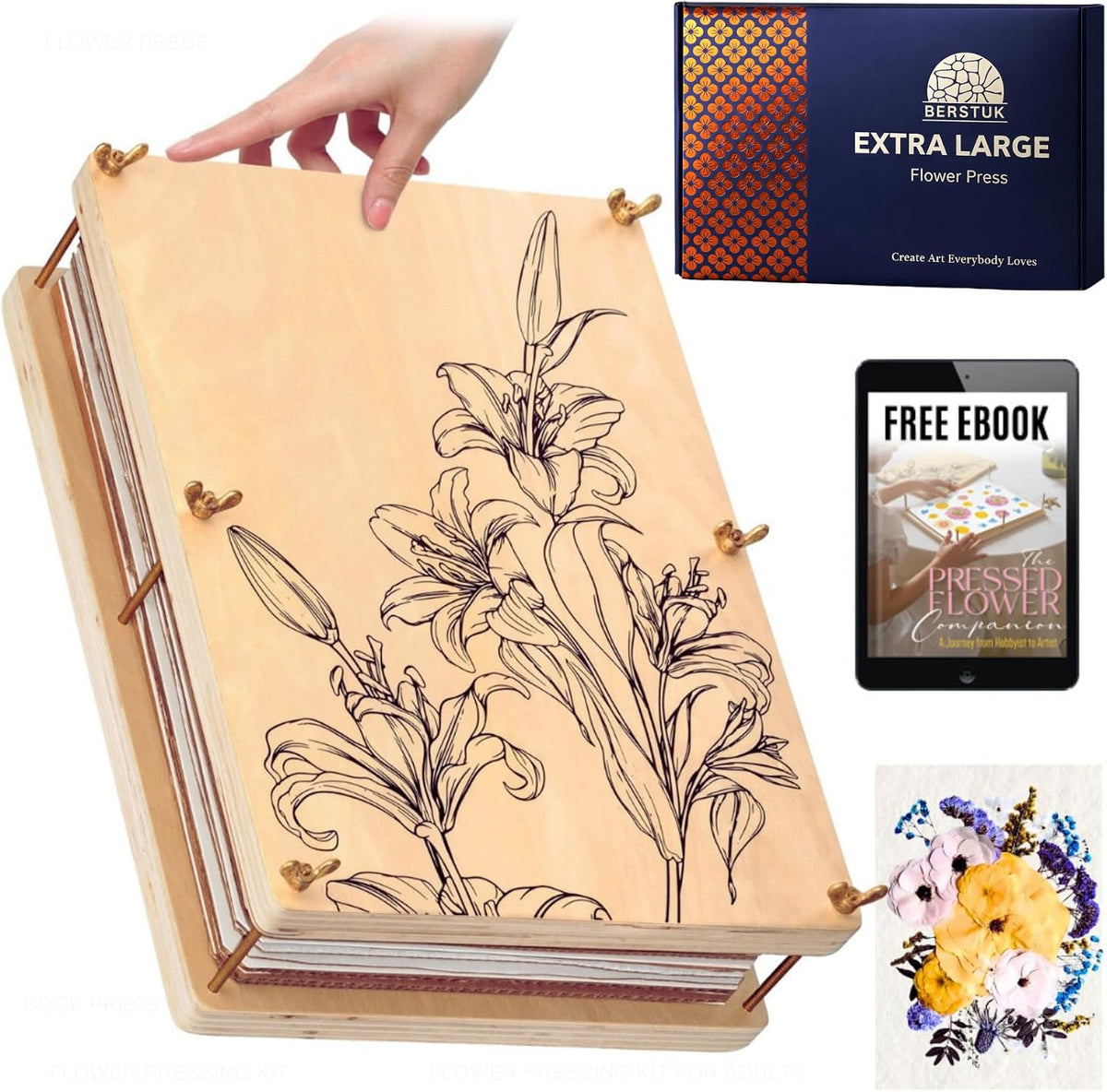 Mini Flower Press Kit for Adults - XL / Beige
