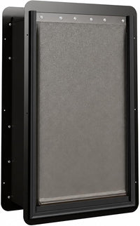 URSPET Medium Dog Door for Wall, 3-Flap Insulated, Steel Frame - Black / X-Large / For Door