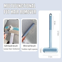 Cat Hair Remover 4-in-1 Multi-Functional Pet Hair Remover Brush,17.7Inch, Reusable Washable Lint Cleaner for Dog and Cat Hair, Gentle on Furniture, Sofas, Pet Beds, Bedding, Carpets, Clothing