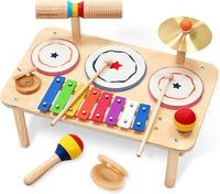 WINGYZ Kids Drum Set, 9-in-1 Montessori Toys – Fun for Kids & Family - 16'' L x 9'' W x 2.4'' H