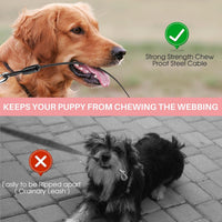 Upgraded 16 Ft Retractable Dog Leash with Chew Proof Cable, Pink - image 4