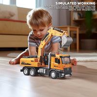 OANMYJJO diecast toy crane truck with extended boom and telescoping hook - view 7