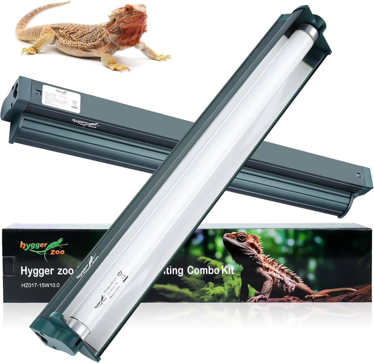 T5 Reptile Light Fixture Combo Kit 24W Light Fixture Reptile - 15w-green / 15W 18.3IN Green